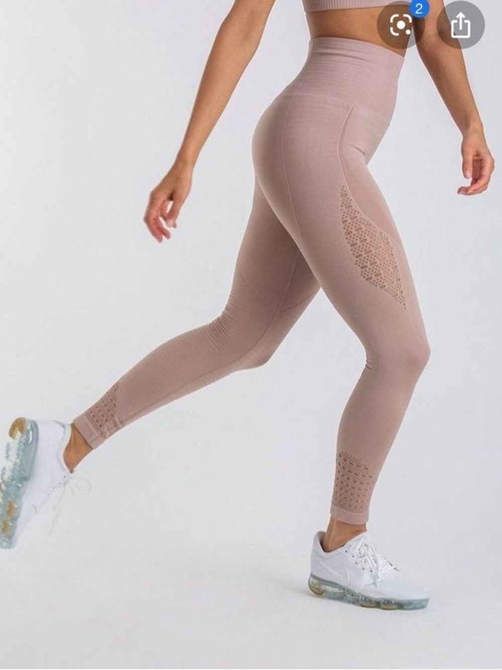Gymshark Energy Seamless High Waisted Leggings Rose Taupe - XS